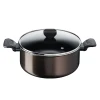 Tefal Easy Cook Stewpot 24 CM Titanium Non Stock Cooking Pot 4.7 L with Lid Suitable for All Heat Sources Except Induction B5544602
