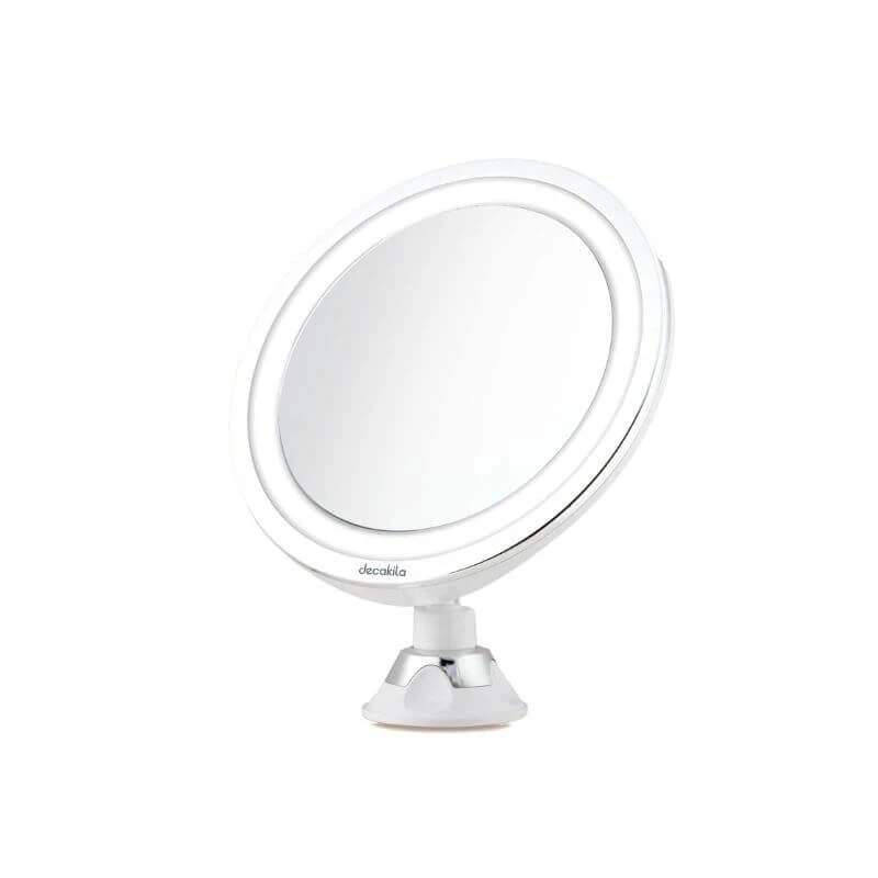 Decakila Makeup Mirror 5X Magnifying Led Lights With 2 Levels Of Brightness 360 Degree Rotating Locking Suction Cup Kmtt062W 1 Decakila Makeup Mirror 5X Magnifying Led Lights With 2 Levels Of Brightness 360 Degree Rotating Locking Suction Cup Kmtt062W