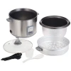 Kenwood 2-in-1 Rice Cooker 1.8L 10-Cups Rice with Food Steamer Basket Non-Stick Cooking Pot Temepered Glass Lid Warm/Cook Lights Spatula Holder Detachable Cord RCM45.000SS