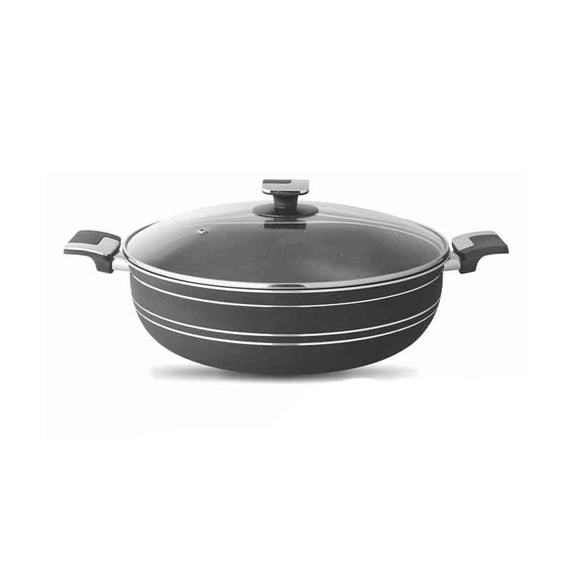 Nadstar Majestic Wok 28Cm With Handle &Amp; Lid Non Stick Marble Coating Heat Tempered Glass Lids Heat Resistant Bakelite Handles For Easy Grip W28 1 Nadstar Majestic Wok 28Cm With Handle &Amp; Lid Non Stick Marble Coating Heat Tempered Glass Lids Heat Resistant Bakelite Handles For Easy Grip W28