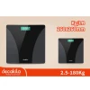 Decakila Bathroom Scale 2.5-180KG Scale for Body Weight Weighing Professional Clear LED Display and Step-On KMTT038W