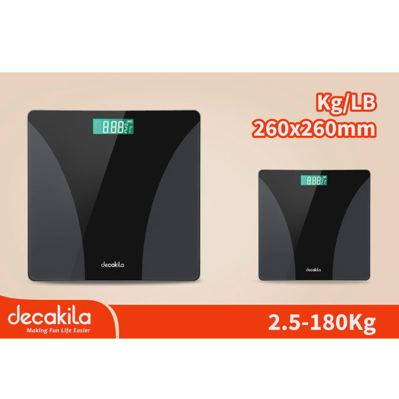 Decakila Bathroom Scale 2.5-180Kg Scale For Body Weight Weighing Professional Clear Led Display And Step-On Kmtt038W 2 Decakila Bathroom Scale 2.5-180Kg Scale For Body Weight Weighing Professional Clear Led Display And Step-On Kmtt038W