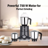 Pigeon Mixer Grinder 750w Stainless Steel Jar Copper Motor ‎Removable Jar Compact design 1.5L 1.0L 0.4L Jars Especial