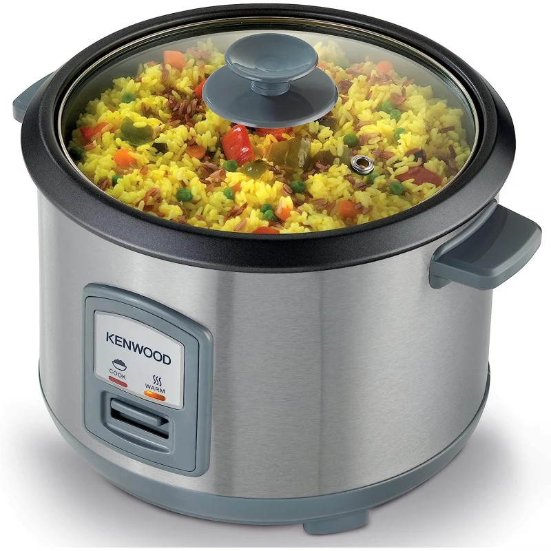 Kenwood 2-In-1 Rice Cooker 1.8L 10-Cups Rice With Food Steamer Basket Non-Stick Cooking Pot Temepered Glass Lid Warm/Cook Lights Spatula Holder Detachable Cord Rcm45.000Ss 5 Kenwood 2-In-1 Rice Cooker 1.8L 10-Cups Rice With Food Steamer Basket Non-Stick Cooking Pot Temepered Glass Lid Warm/Cook Lights Spatula Holder Detachable Cord Rcm45.000Ss
