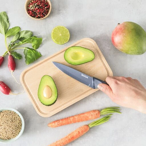 Tefal Fresh Kitchen Chef Knife With Cover 15Cm Titanium Non Stick Coating Ideal For Slicing &Amp; Chopping All Types Of Food High Performance Stainless Steel K1220304 7 Tefal Fresh Kitchen Chef Knife With Cover 15Cm Titanium Non Stick Coating Ideal For Slicing &Amp; Chopping All Types Of Food High Performance Stainless Steel K1220304