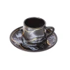 Nadstar Porcelain Cup & Saucer Golden Print Tea Coffee Cups 0035-1/2