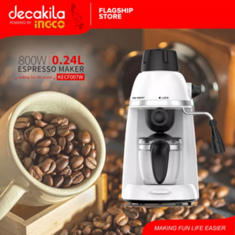 Decakila Espresso Maker 0.24L 800W Die-Casting Aluminum Alloy Boiler With Fronting Function Boil-Dry Protection Kecf007W 4 Decakila Espresso Maker 0.24L 800W Die-Casting Aluminum Alloy Boiler With Fronting Function Boil-Dry Protection Kecf007W