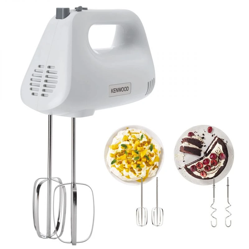 Kenwood Hand Mixer (Electric Whisk) 450W With 5 Speeds + Turbo Button Twin Stainless Steel Kneader And Beater For Mixing Whipping Whisking Kneading Hmp30.A0Wh 5 Kenwood Hand Mixer (Electric Whisk) 450W With 5 Speeds + Turbo Button Twin Stainless Steel Kneader And Beater For Mixing Whipping Whisking Kneading Hmp30.A0Wh