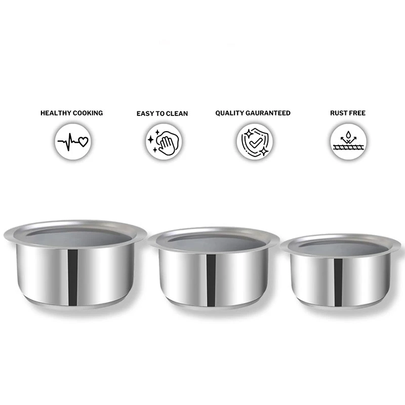 Nadstar Aluminum Sufuria 12Pcs With Lid 12-23 Cookware Set Tope Cooking Pot With Lid And Handle For Commercial Use - Kitchen Heavy Duty Half Polished 2 Nadstar Aluminum Sufuria 12Pcs With Lid 12-23 Cookware Set Tope Cooking Pot With Lid And Handle For Commercial Use - Kitchen Heavy Duty Half Polished