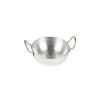 Nadstar Aluminium Classic Karai 7.30" No2 Heavy Base Aluminum Kadai Deep Frying Kadai with Handle for Kitchen