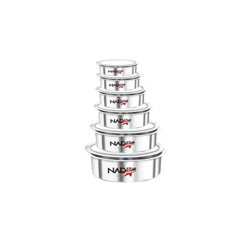Nadstar Aluminum Sufuria 6Pcs With Lid 14-16-18-20-22-24 Cookware Set Tope Cooking Pot With Lid For Commercial Use - Kitchen Heavy Duty 1 Nadstar Aluminum Sufuria 6Pcs With Lid 14-16-18-20-22-24 Cookware Set Tope Cooking Pot With Lid For Commercial Use - Kitchen Heavy Duty