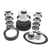 Nadstar Dinner Set 47pcs Porcelain Black RSPD001