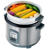 Kenwood 2-in-1 Rice Cooker 1.8L 10-Cups Rice with Food Steamer Basket Non-Stick Cooking Pot Temepered Glass Lid Warm/Cook Lights Spatula Holder Detachable Cord RCM45.000SS