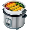 Kenwood 2-in-1 Rice Cooker 1.8L 10-Cups Rice with Food Steamer Basket Non-Stick Cooking Pot Temepered Glass Lid Warm/Cook Lights Spatula Holder Detachable Cord RCM45.000SS