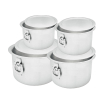 Nadstar Aluminium Sufuria 4pcs with Lid & Handle 75L 85L 100L 110L Cookware Set Tope Cooking Pot for Commercial Use - Gauge 7 Kitchen Heavy Duty Tapela