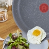 Tefal Dark Stone Cookware Set 11PCS Non Stick Thermo Signal 100% Safe Stewpots 22/24 CM + Lids Saucepan 18 CM Frypan 28 CM Wokpan 28 CM Spoon Ladle B491SB85