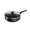 Tefal Easy Cook Sautepan 26CM + Lid Suitable for All Heat Sources Except Induction Non-Stick Coating Made in France B5543302