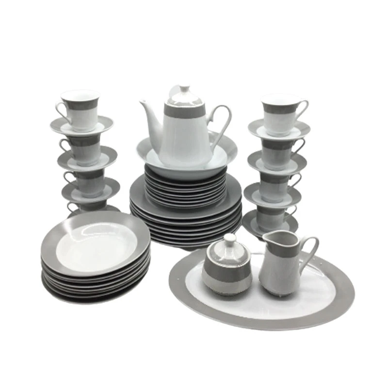 Nadstar Dinner Set 47Pcs Porcelain Gray Rspd004 2 Nadstar Dinner Set 47Pcs Porcelain Gray Rspd004