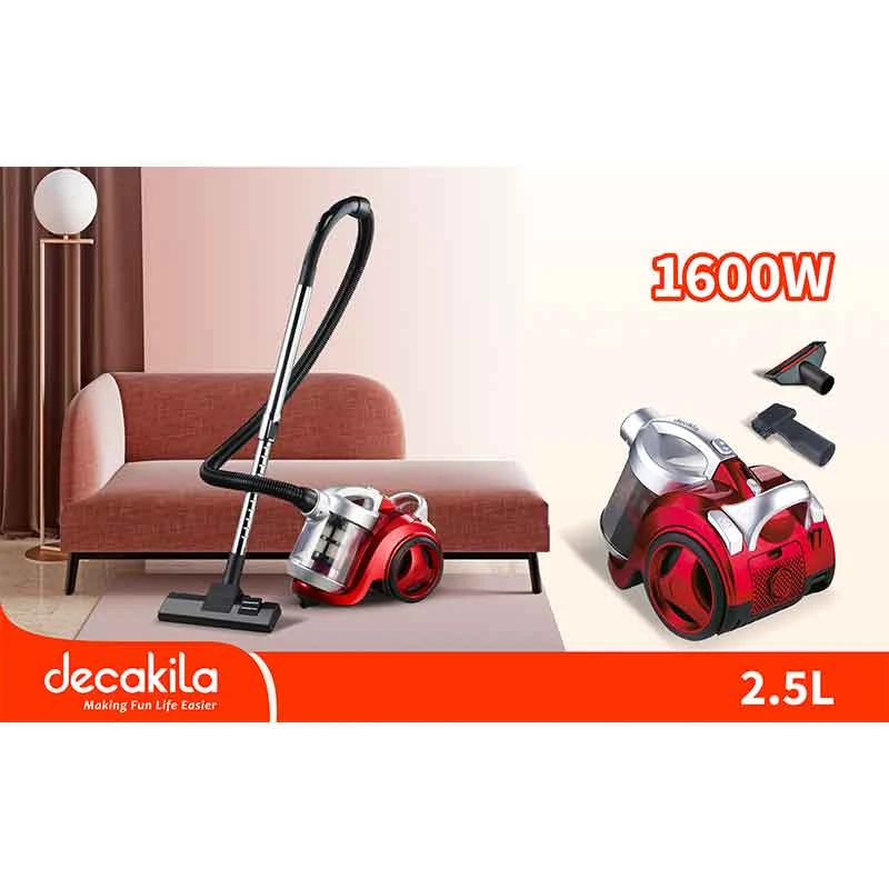 Decakila Vacuum Cleaner 1600W Domestic 2.5L Auto Wire Puling Vacuum Cleaner With Bag Handles Padded Multi-Purpose Brushes Cevc003R 2 Decakila Vacuum Cleaner 1600W Domestic 2.5L Auto Wire Puling Vacuum Cleaner With Bag Handles Padded Multi-Purpose Brushes Cevc003R