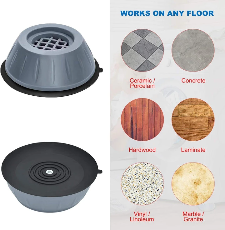 Shock Pad Anti Vibration Washing Machine Support Pads 4Pcs Set 8 Shock Pad Anti Vibration Washing Machine Support Pads 4Pcs Set