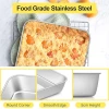 Nadstar Aluminium Square Tray 13" Cake Moulds Rectangle Baking Tray Deep Oven Pan for Lasagna Brownie Pizza Heavy Duty Anti-Rust Easy Clean No18