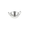 Nadstar Aluminium Classic Karai 6.25" No1 Heavy Base Aluminum Kadai Deep Frying Kadai with Handle for Kitchen
