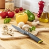 Tefal Fresh Kitchen Chef Knife With Cover 15cm Titanium Non Stick Coating Ideal For Slicing & Chopping All Types of Food High Performance Stainless Steel K1220304