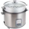 Kenwood 2-in-1 Rice Cooker 1.8L 10-Cups Rice with Food Steamer Basket Non-Stick Cooking Pot Temepered Glass Lid Warm/Cook Lights Spatula Holder Detachable Cord RCM45.000SS