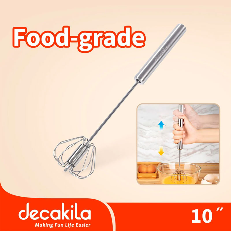 Decakila Whisker 10&Quot; Premium 53G Stainless Steel Egg Beater Egg Mixer Manual Whisk Kmtt065M 2 Decakila Whisker 10&Quot; Premium 53G Stainless Steel Egg Beater Egg Mixer Manual Whisk Kmtt065M