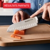 Tefal Ice Force Wooden Block with 5 Slots and 5 Knives: Bread Knife 20 cm / Chef Knife 20 cm / Santoku Knife 18 cm / Paring Knife 11 cm / Carving Knife 9 cm K232S574