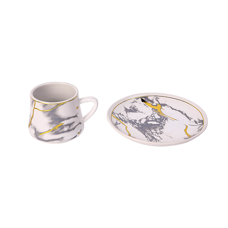 Nadstar Porcelain Cup &Amp; Saucer Golden Print Tea Coffee Cups 0035-1/2 10 Nadstar Porcelain Cup &Amp; Saucer Golden Print Tea Coffee Cups 0035-1/2