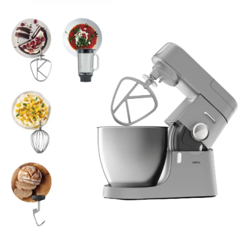 Kenwood Stand Mixer Kitchen Machine Metal Body Chef Xl 1200W With 6.7L Stainless Steel Bowl K-Beater Whisk Dough Hook Glass Blender Meat Grinder Multi Mill Kvl4230S 2 Kenwood Stand Mixer Kitchen Machine Metal Body Chef Xl 1200W With 6.7L Stainless Steel Bowl K-Beater Whisk Dough Hook Glass Blender Meat Grinder Multi Mill Kvl4230S