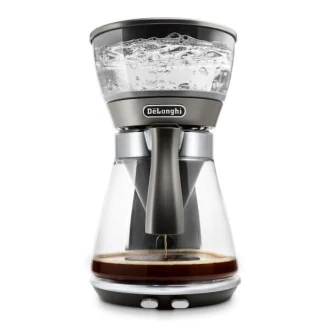 De'Longhi Coffee Maker Clessidra Drip 1.25L 1800W 10 Cups Auto-Shut Off Water Level Indicator Glass Carafe Anti Drip Keep Warm Award Winning Design ICM17210