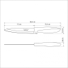 Tramontina Plenus Utility Knife with 6" Stainless Steel Blade and Off White Polypropylene Handle 23424/136