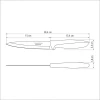 Tramontina Plenus Utility Knife with 6" Stainless Steel Blade and Off White Polypropylene Handle 23424/136