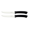 Tramontina Felice Barbecue Knife 5'' Stainless Steel Blades, Microserrated Edge and Black Polypropylene Handles 2pc Set 23494/205