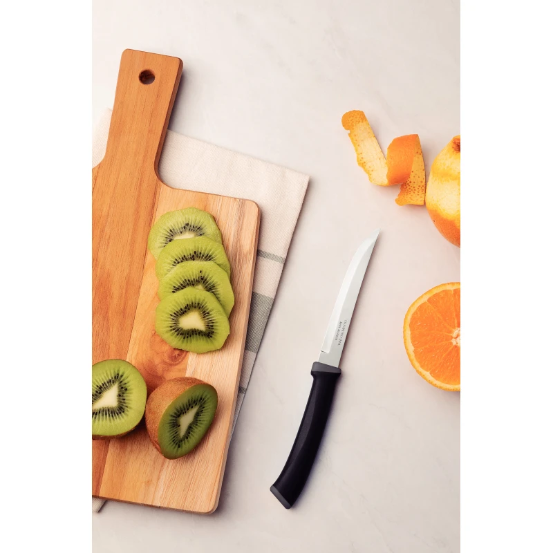 Tramontina Felice Barbecue Knife 5'' Stainless Steel Blades, Microserrated Edge And Black Polypropylene Handles 2Pc Set 23494/205 3 Tramontina Felice Barbecue Knife 5'' Stainless Steel Blades, Microserrated Edge And Black Polypropylene Handles 2Pc Set 23494/205