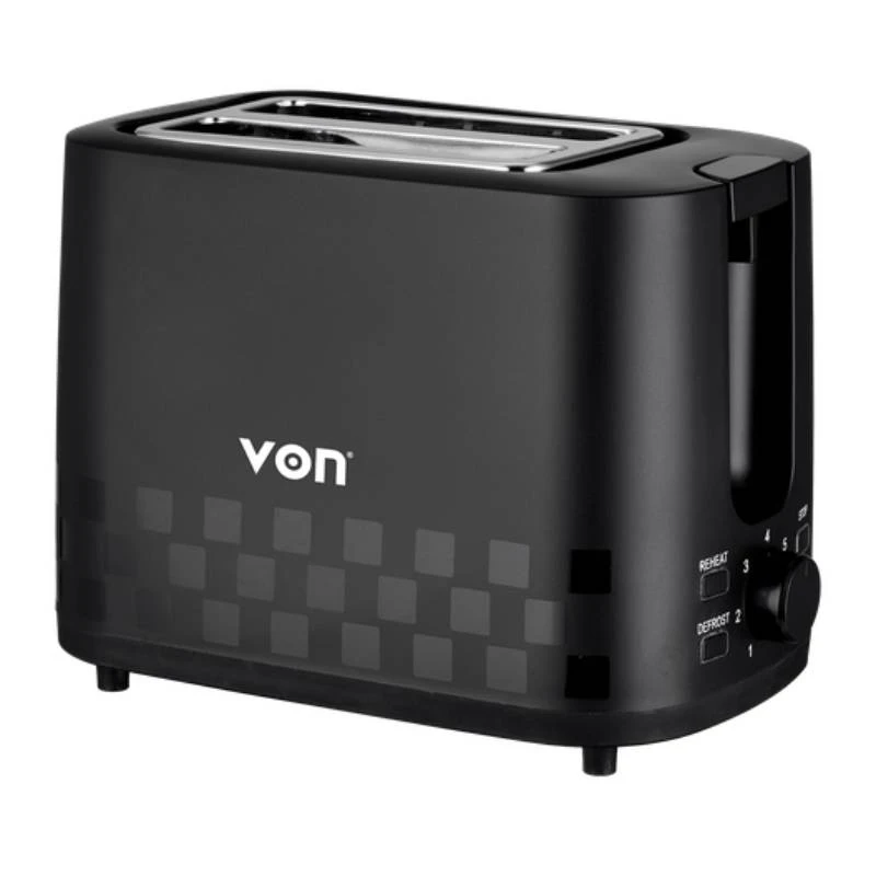 Von Bread Toaster 2 Slice, Black Vstp0-2Mdk 1 Von Bread Toaster 2 Slice, Black Vstp0-2Mdk