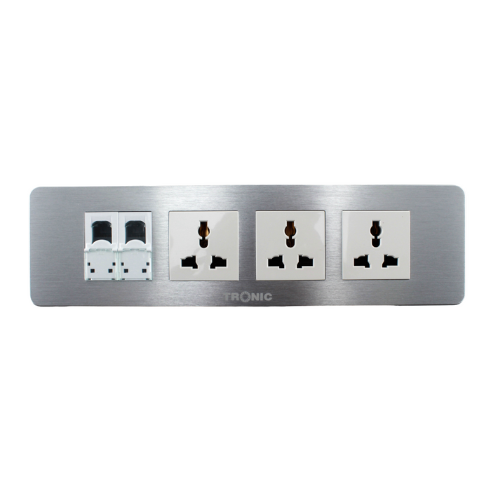 Tronic Floor Socket Universal X 3 + Rj45 Data X 2 1 Tronic Floor Socket Universal X 3 + Rj45 Data X 2