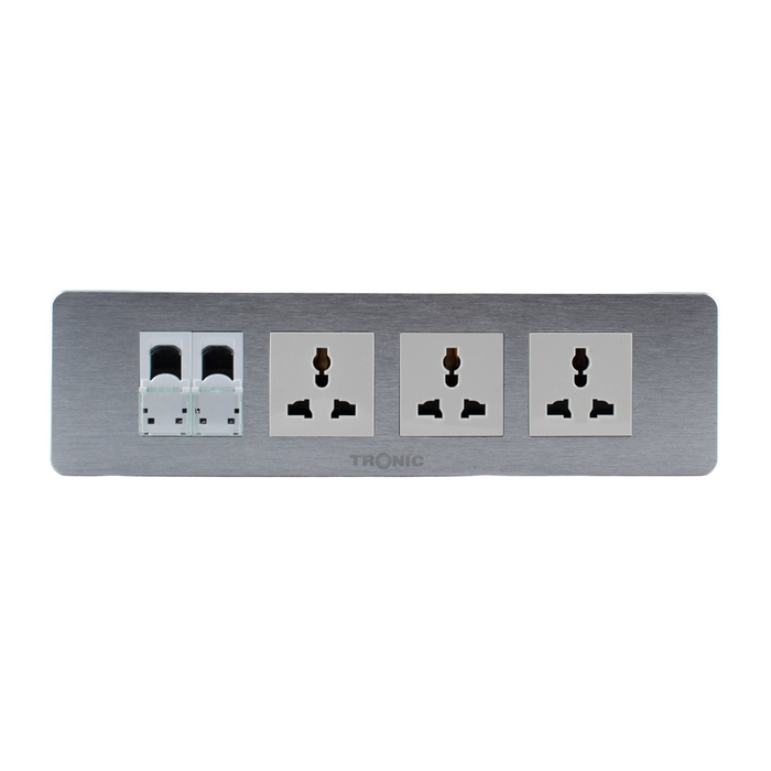 Tronic Floor Socket Universal X 3 + Rj45 Data X 2 4 Tronic Floor Socket Universal X 3 + Rj45 Data X 2