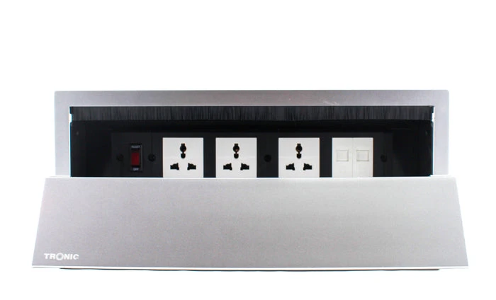Tronic Desk Socket Universal X 3 + Rj45 Data X 2 2 Tronic Desk Socket Universal X 3 + Rj45 Data X 2
