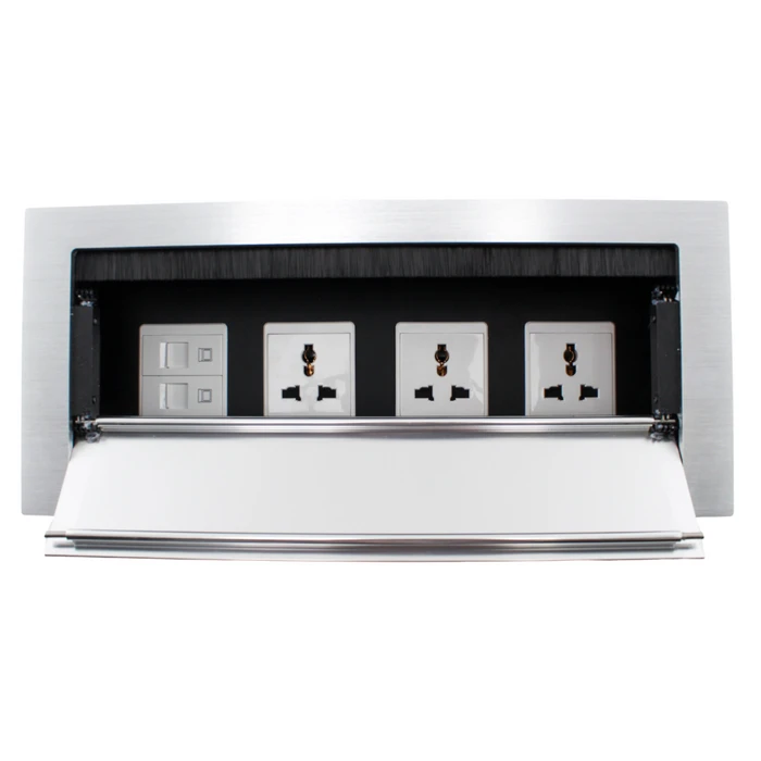 Tronic Desk Socket Universal X 3 + Rj45 Data X 2 1 Tronic Desk Socket Universal X 3 + Rj45 Data X 2
