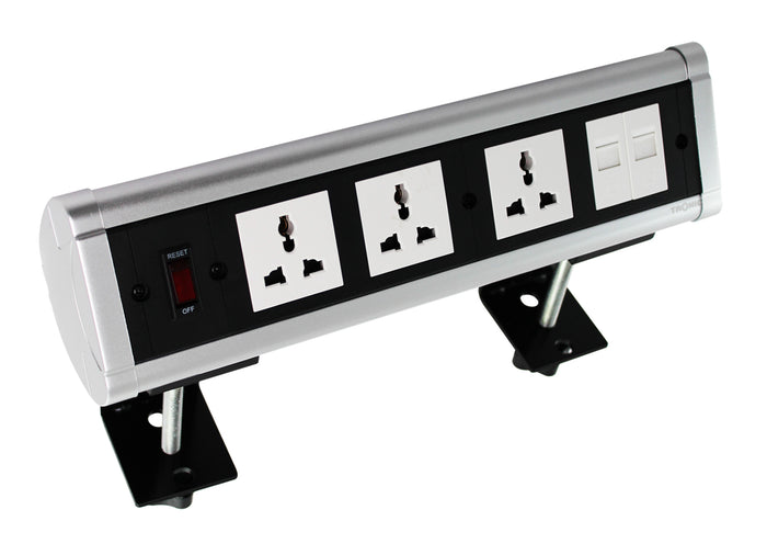 Tronic Desk Socket Universal X 3 + Rj45 Data X 2 Bf Onde 1 Tronic Desk Socket Universal X 3 + Rj45 Data X 2 Bf Onde