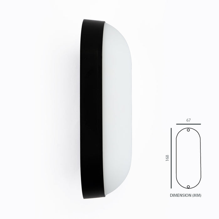 Tronic Black Oval Led Bulkhead 12 Watts 4 Tronic Black Oval Led Bulkhead 12 Watts