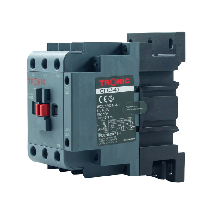 Tronic Contactor 40A 4 Pole 400V 1 Tronic Contactor 40A 4 Pole 400V