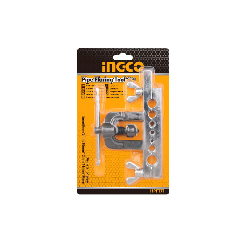 Ingco Pipe Flaring Tool Set, Chrome Plated Steel Hpft71 4 Ingco Pipe Flaring Tool Set, Chrome Plated Steel Hpft71