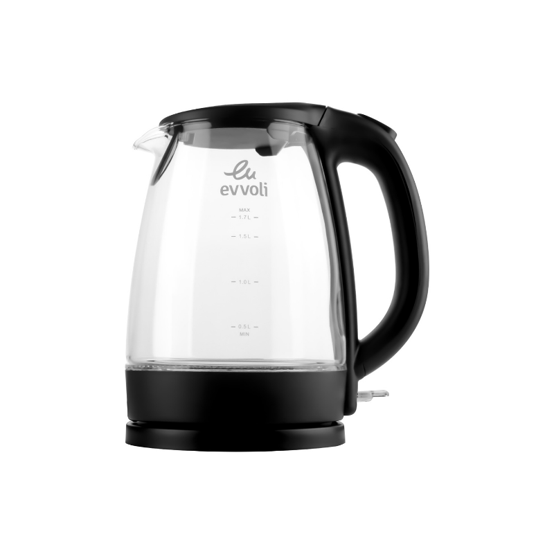 Evvoli Electric Kettle Glass Body 1.7L 2200W Evka-Ke17Mb 1 Evvoli Electric Kettle Glass Body 1.7L 2200W Evka-Ke17Mb