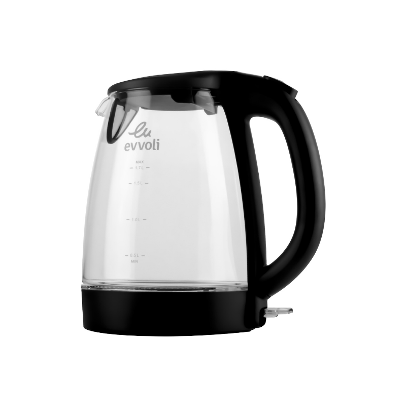 Evvoli Electric Kettle Glass Body 1.7L 2200W Evka-Ke17Mb 2 Evvoli Electric Kettle Glass Body 1.7L 2200W Evka-Ke17Mb