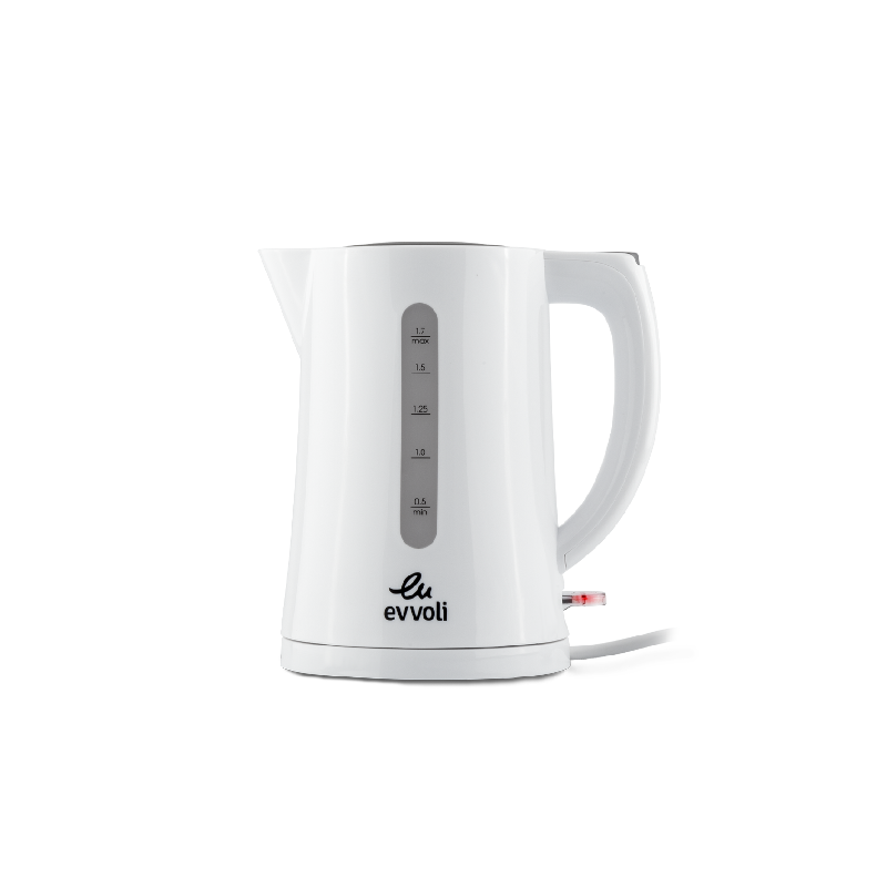 Evvoli Concealed Coil Electric Kettle 1.7L With Bpa Free Plastic 2200W Evka-Ke17Lw 1 Evvoli Concealed Coil Electric Kettle 1.7L With Bpa Free Plastic 2200W Evka-Ke17Lw