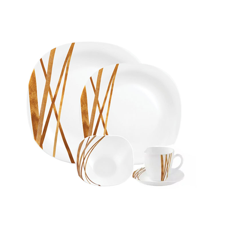 La Opala Dinner Set Quadra Golden Shades 20 Pieces Lg020 1 La Opala Dinner Set Quadra Golden Shades 20 Pieces Lg020